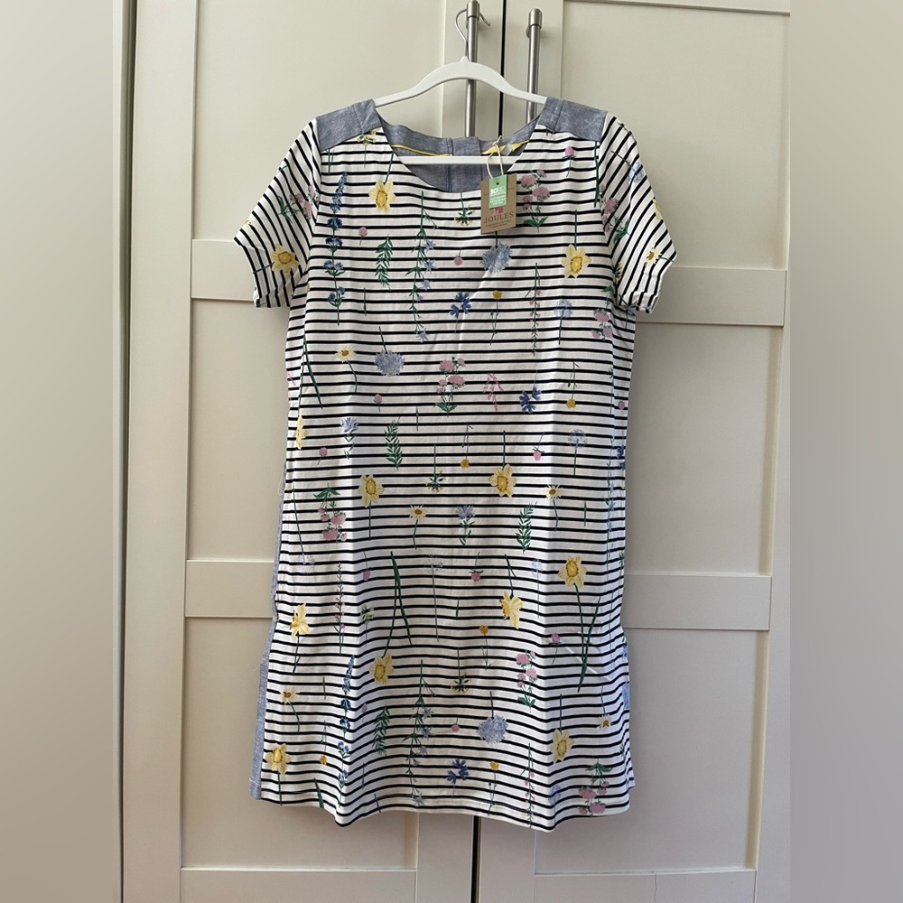 Floral Striped Knit Dress